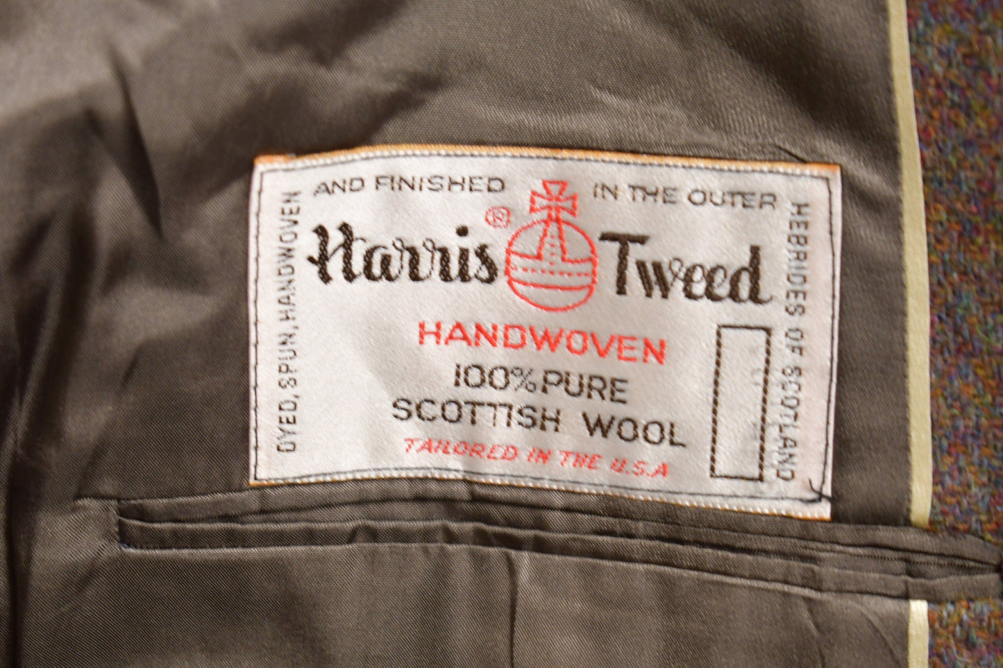 Vintage 1980s Harris Tweed 100% Pure Scottish Wool Blazer Jacket Men's XL from propervintagecanada