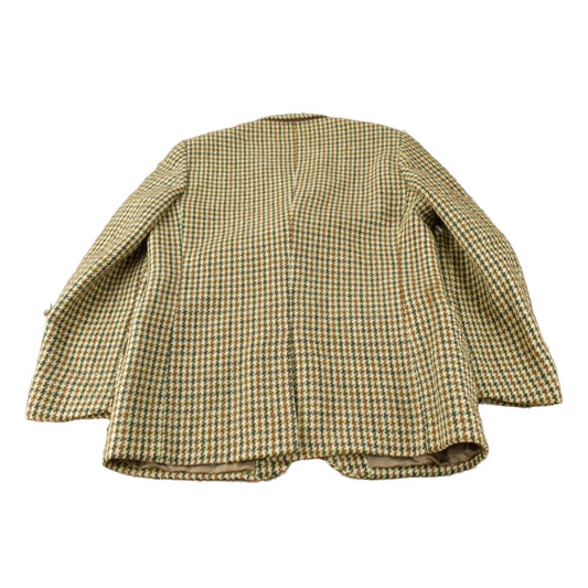 Vintage 1980s Harris Tweed Houndstooth 100% Wool Coat Men's M-L from propervintagecanada