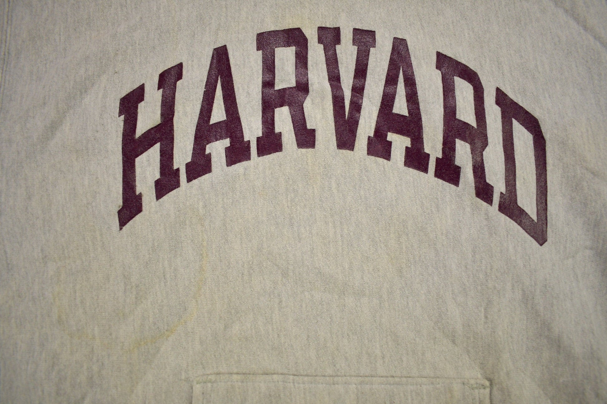 Vintage 1980s Harvard University Champion Reverse Weave Warmup Hoodie Men's Medium from propervintagecanada