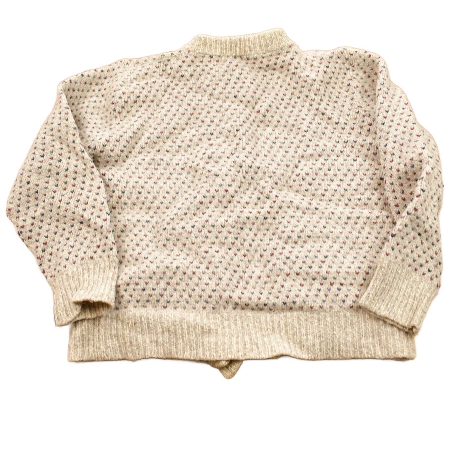 Vintage 1980s Heart Theme Knitted Cardigan Sweater Men's Small from propervintagecanada