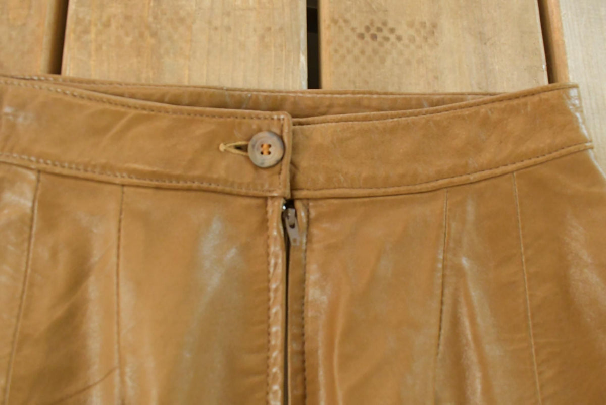 Vintage 1980s Hides Leather Skirt Women's 28 from propervintagecanada