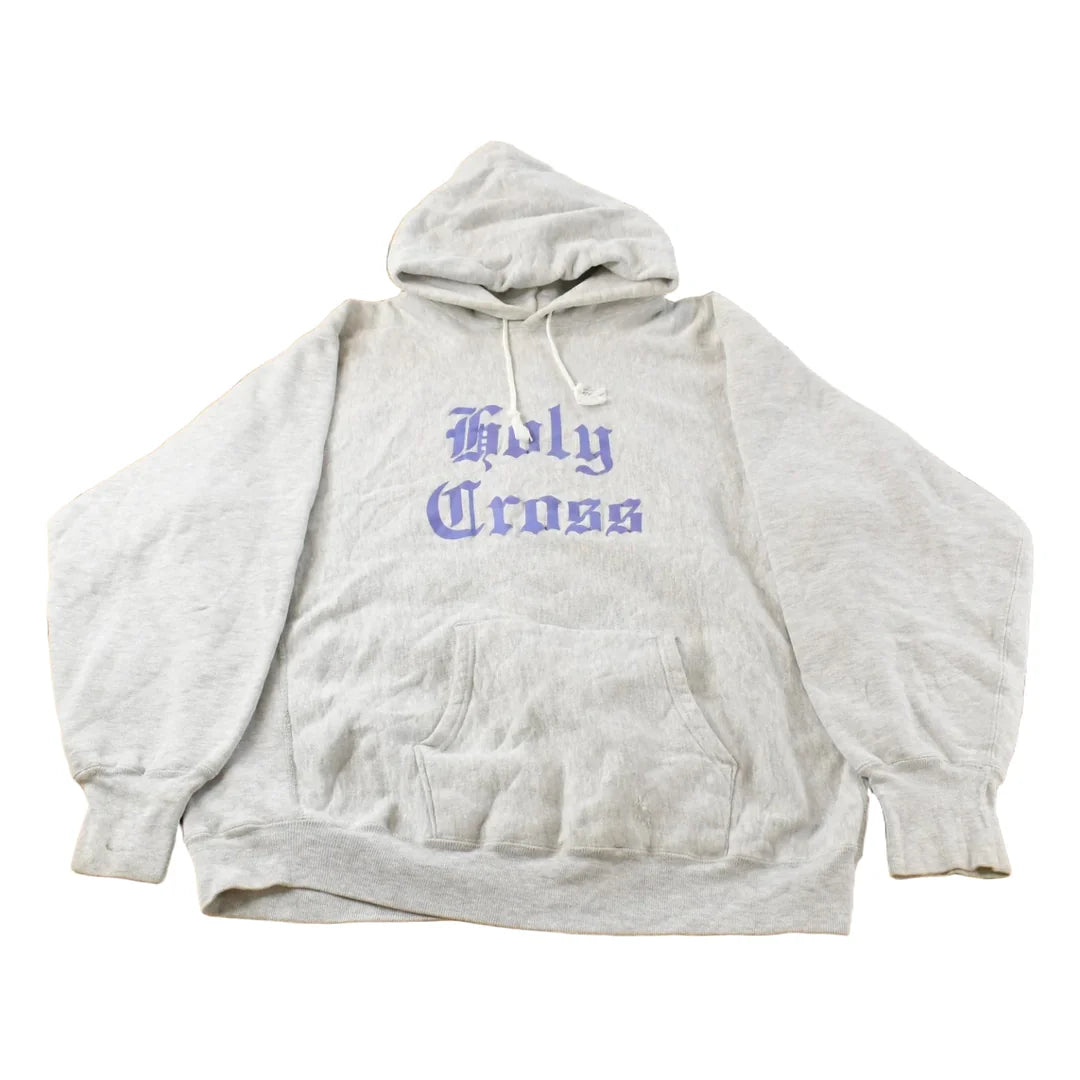 Vintage 1980s Holy Cross Champion Reverse Weave Hoodie Men's 2XL from propervintagecanada