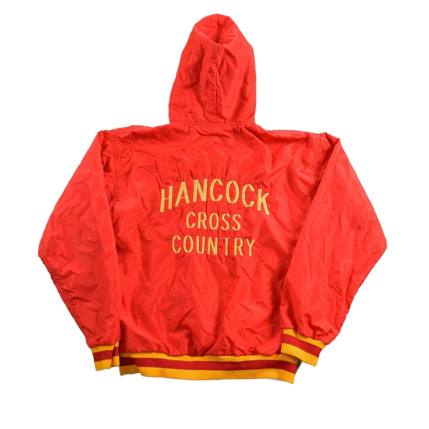 Vintage 1980s Hooded Half Zip Windbreaker Jacket Men's Small from propervintagecanada