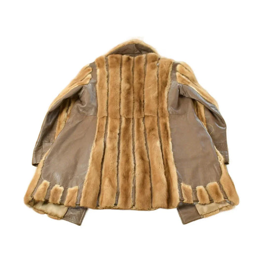 Vintage 1980s Hooper Furs Mink Fur Leather Over Coat Women's M from propervintagecanada