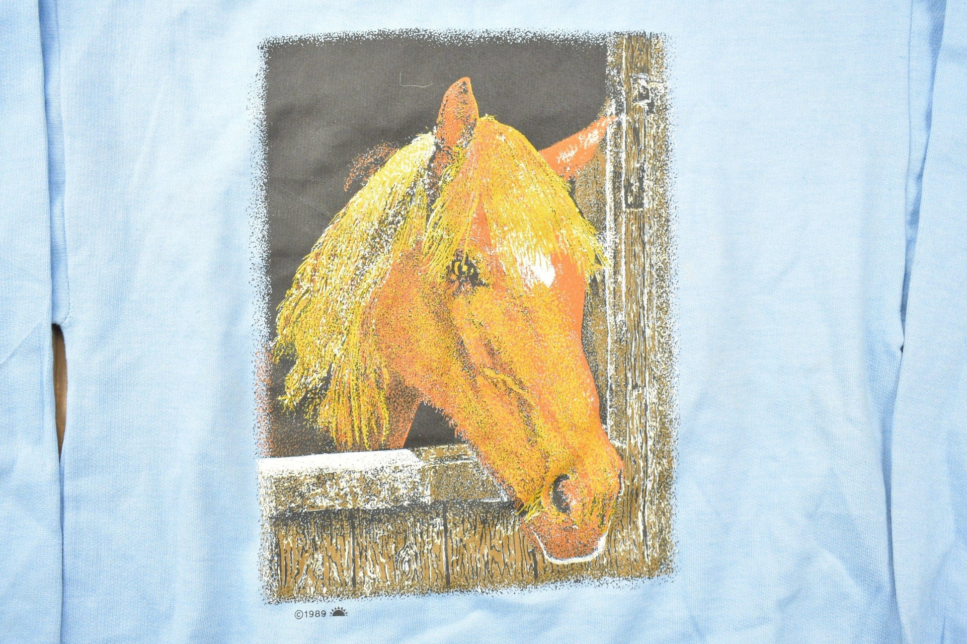 Vintage 1980s Horse Theme Crewneck Sweatshirt Men's S from propervintagecanada