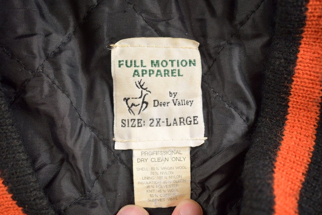 Vintage 1980s Howland Tigers Ohio Wool Varsity Jacket Men's 2XL from propervintagecanada