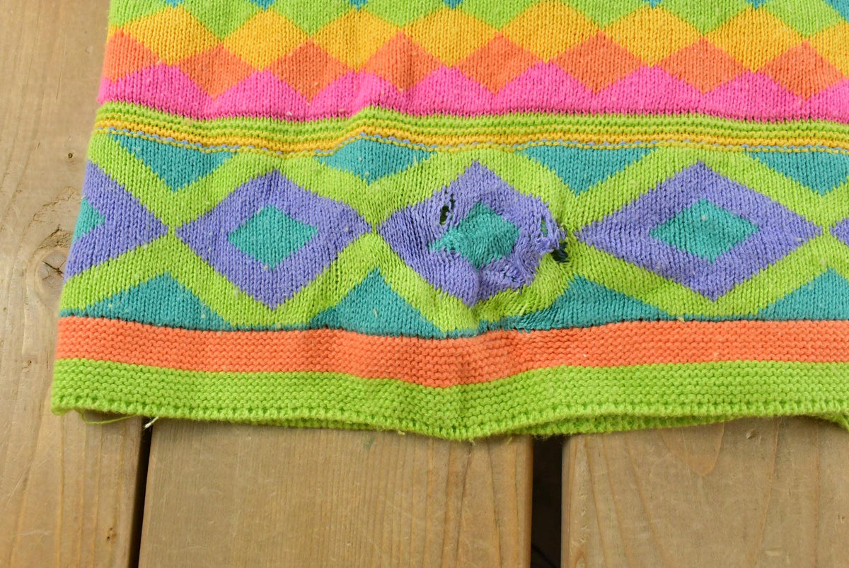 Vintage 1980s IB Diffusion Abstract Knit Cardigan Sweater Women's L from propervintagecanada