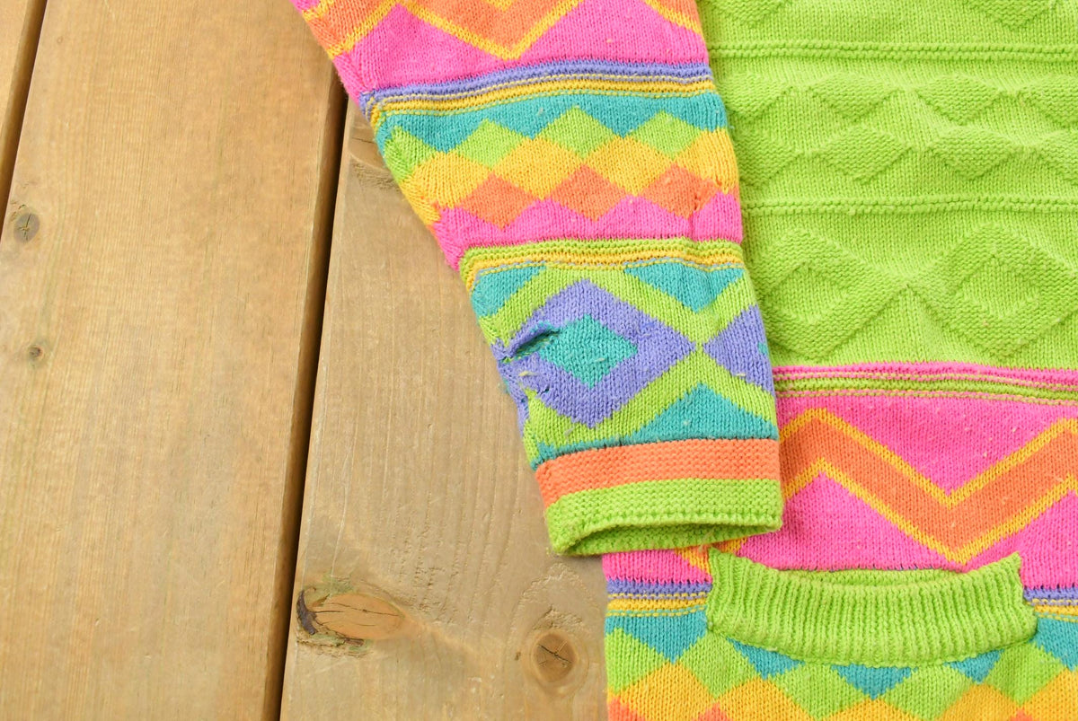 Vintage 1980s IB Diffusion Abstract Knit Cardigan Sweater Women's L from propervintagecanada