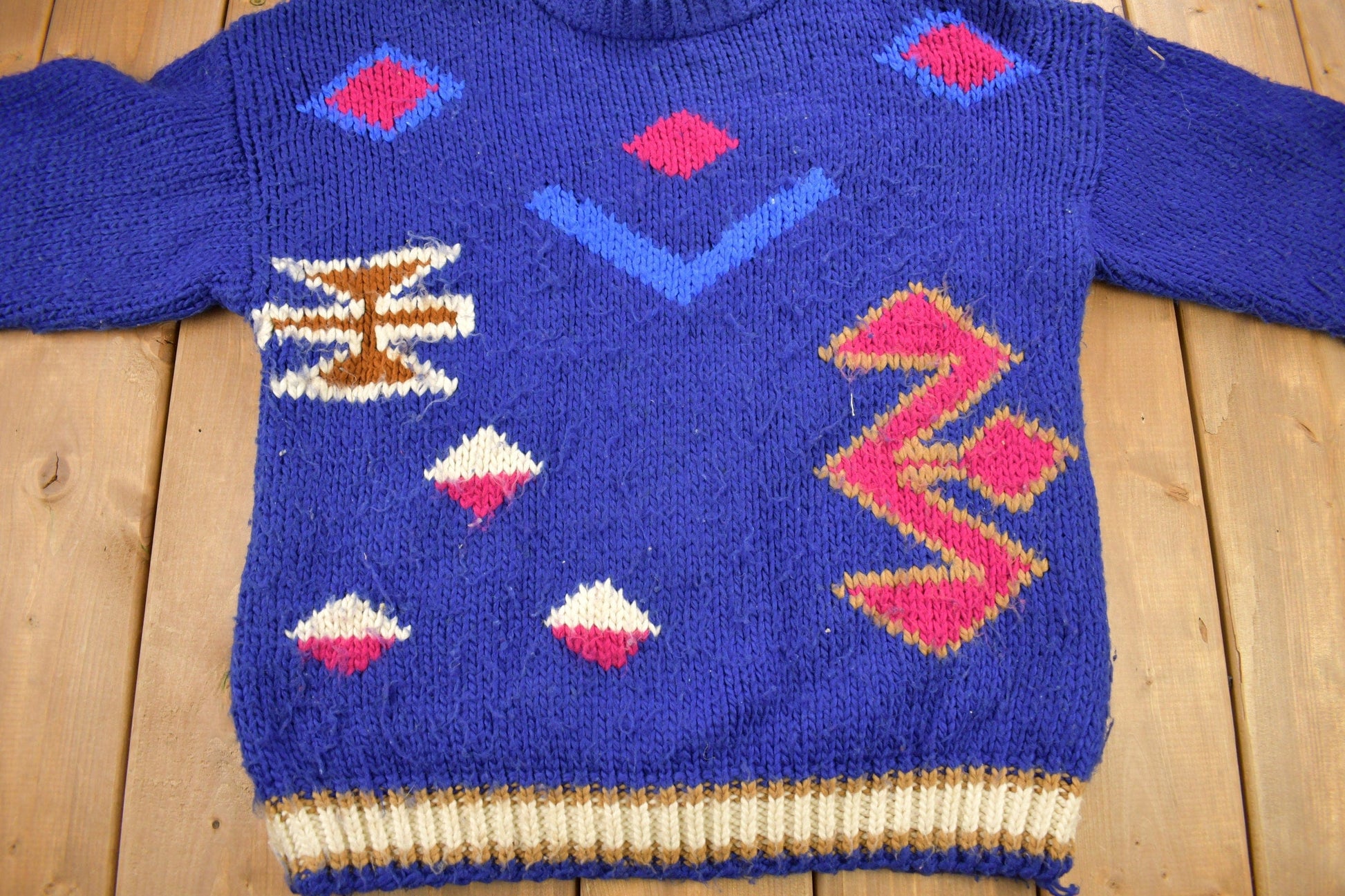 Vintage 1980s In Private Design For Living Knitted Crewneck Sweater Men's Large from propervintagecanada