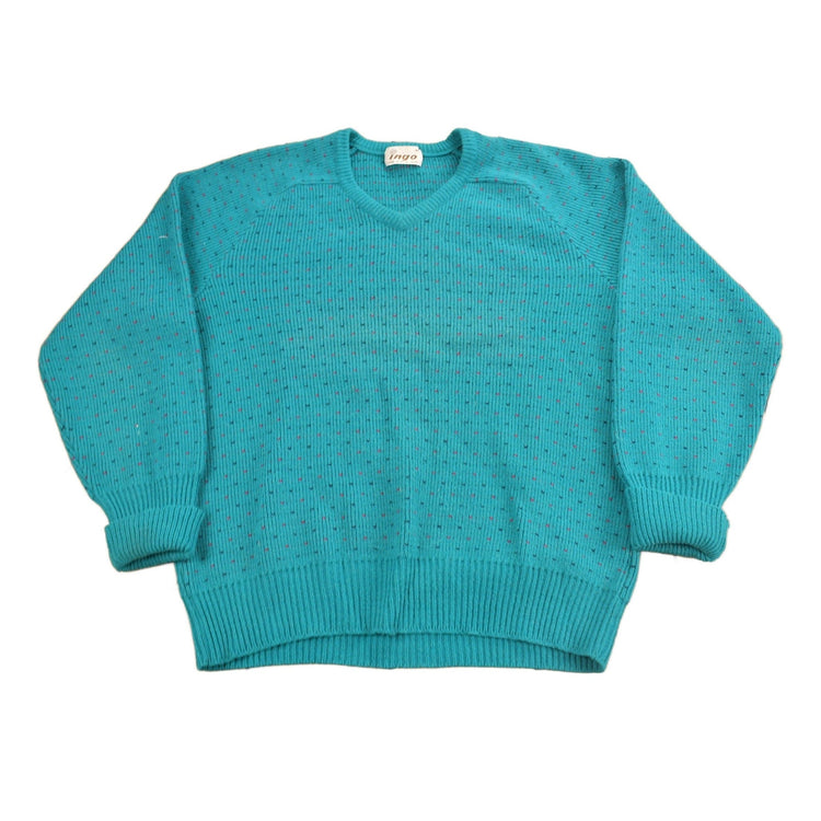 Vintage 1980s Ingo Blank V-Neck Knit Sweater Men's Medium from propervintagecanada