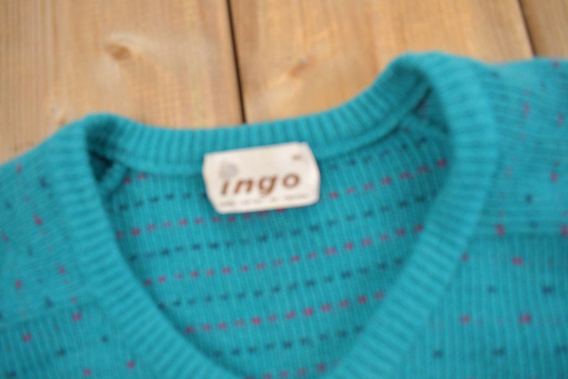 Vintage 1980s Ingo Blank V-Neck Knit Sweater Men's Medium from propervintagecanada
