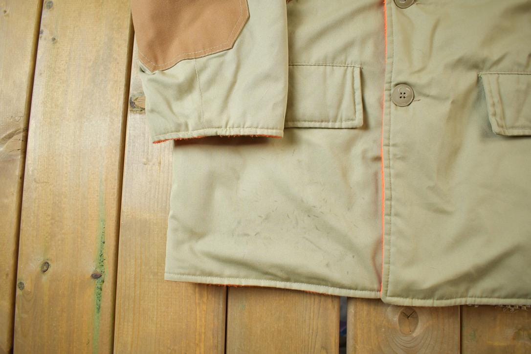 Vintage 1980s Insulated Reversible Fleece Lined Hunter Jacket Men's M from propervintagecanada
