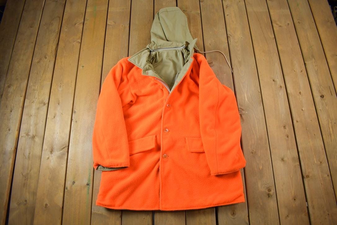 Vintage 1980s Insulated Reversible Fleece Lined Hunter Jacket Men's M from propervintagecanada