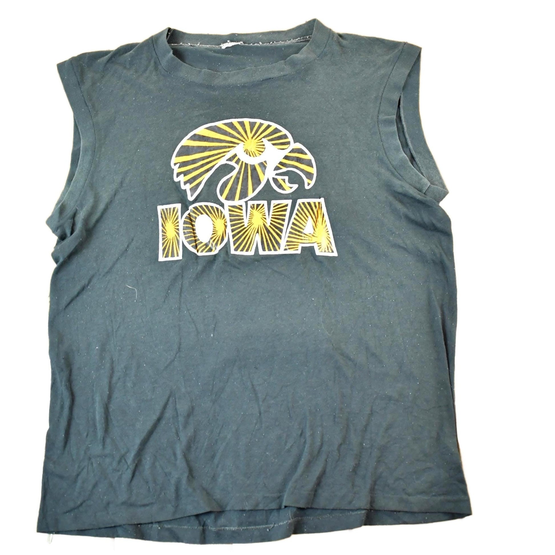 Vintage 1980s Iowa State University Hawkeyes Collegiate Tank Top Mens Large from propervintagecanada