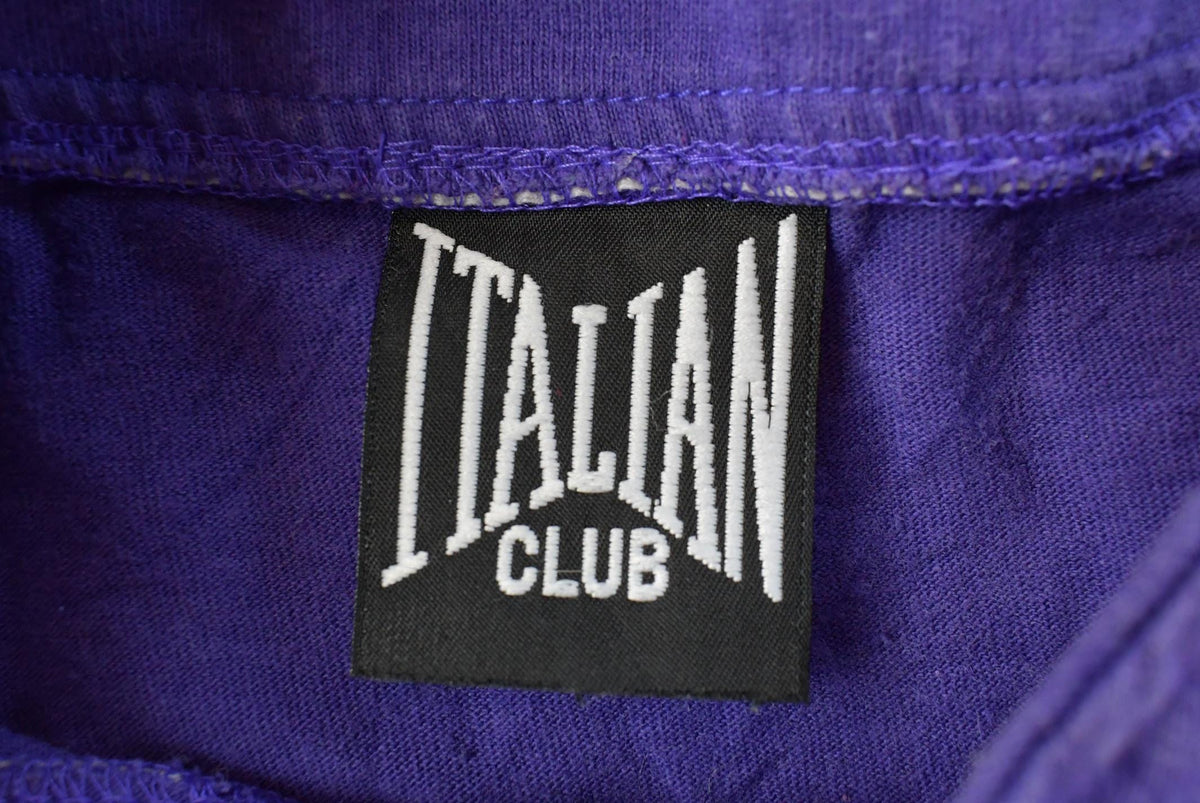 Vintage 1980s Italian Club West Coast Purple Baseball Jersey Men's L from propervintagecanada