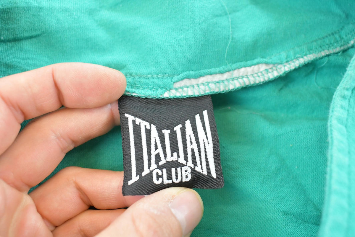 Vintage 1980s Italian Club West Coast Teal Baseball Jersey Men's XL from propervintagecanada
