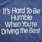 Vintage 1980s "Its Hard To Be Humble When You're Driving The Best" Graphic T Shirt Men's XS from propervintagecanada