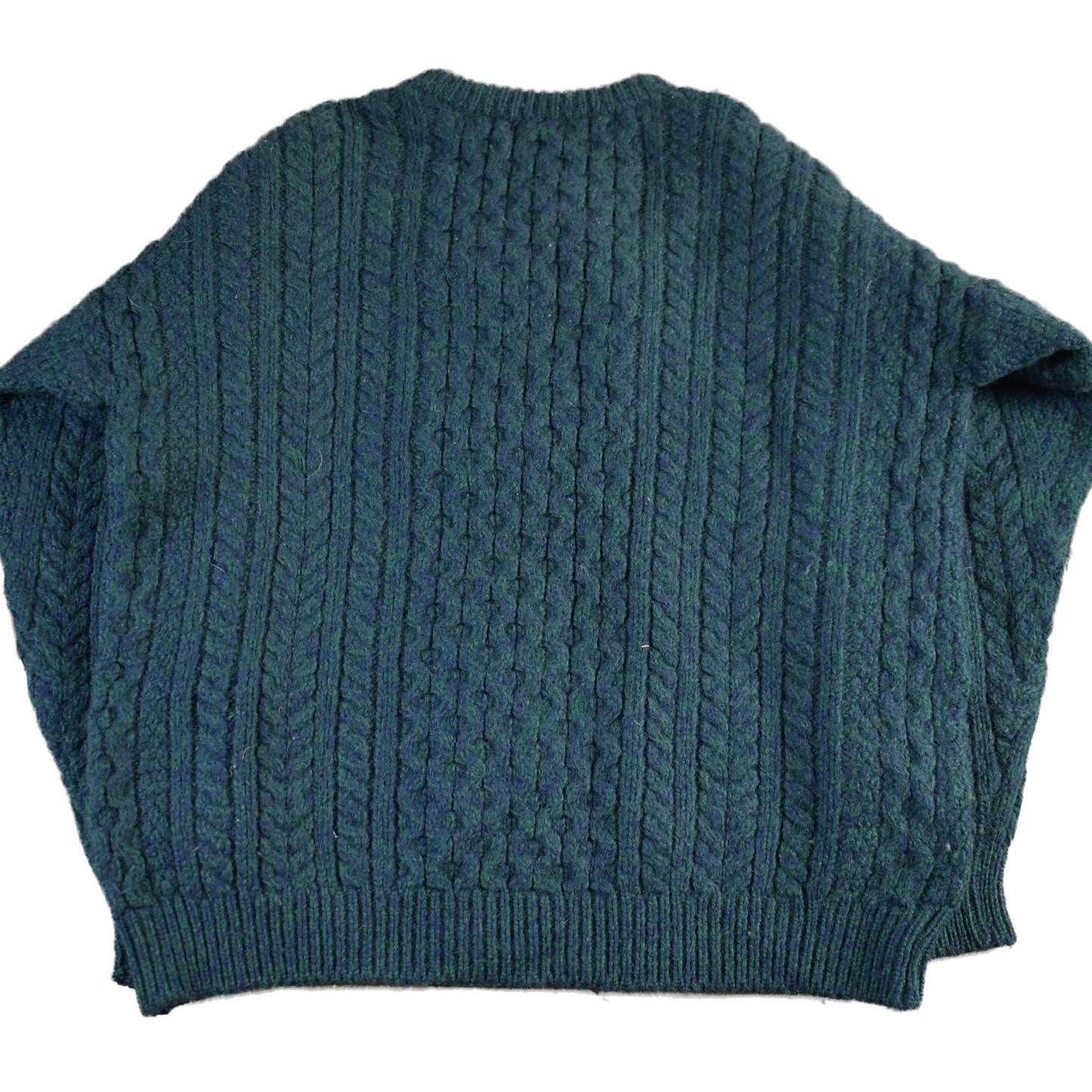 Vintage 1980s Its Traditional Its Irish Knit Wool 3D Cable Knit Sweater Men's Large from propervintagecanada