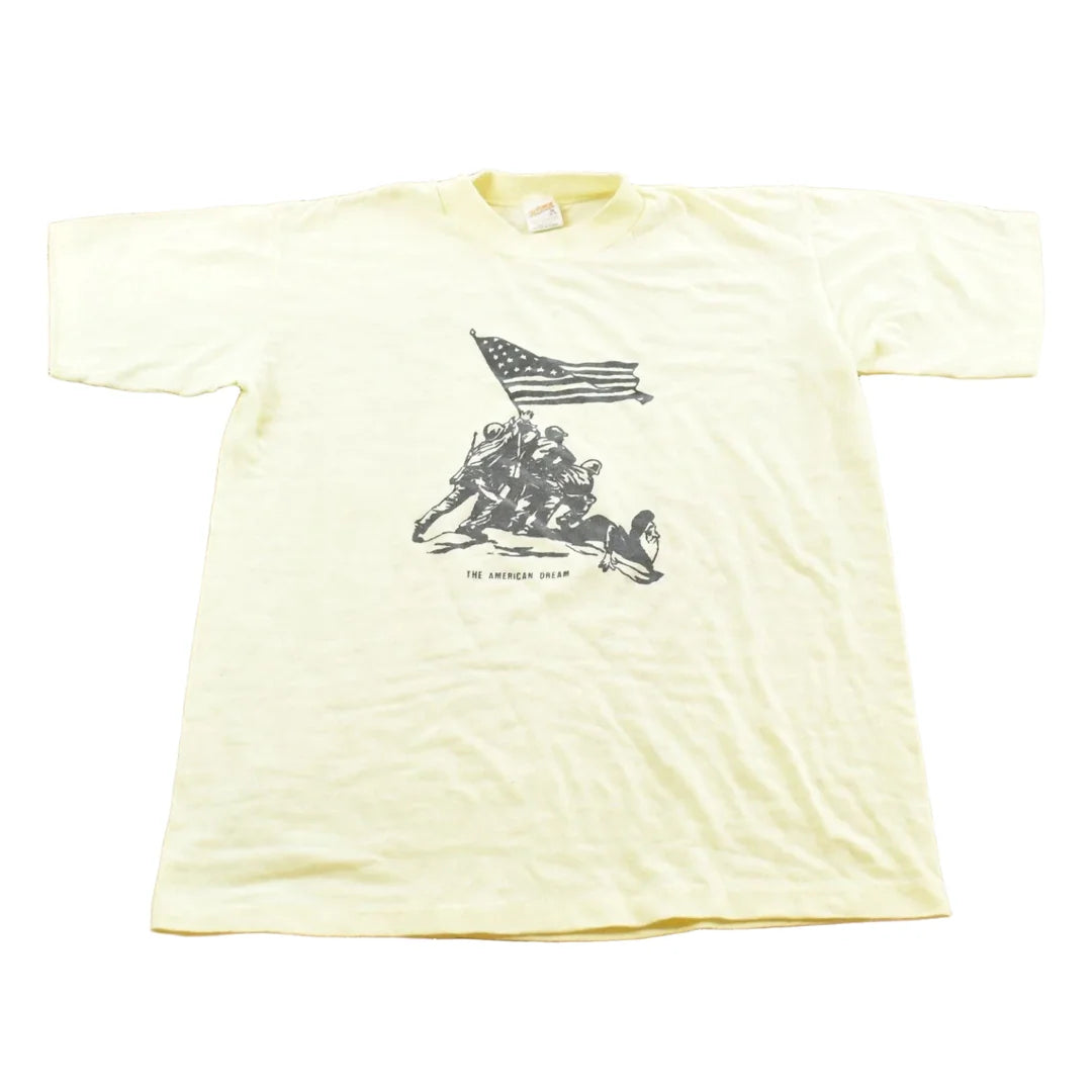 Vintage 1980s Iwo Jima WW2 Graphic T Shirt Mens M from propervintagecanada