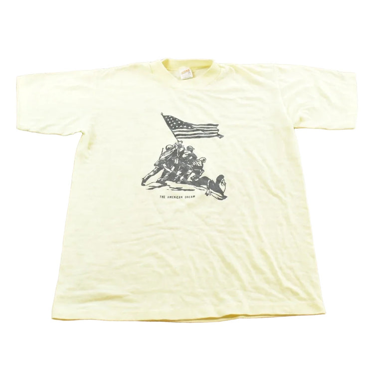 Vintage 1980s Iwo Jima WW2 Graphic T Shirt Mens M from propervintagecanada