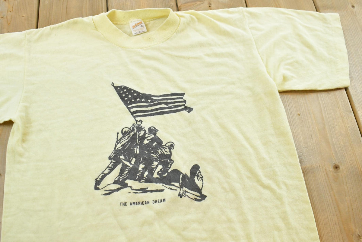 Vintage 1980s Iwo Jima WW2 Graphic T Shirt Mens M from propervintagecanada