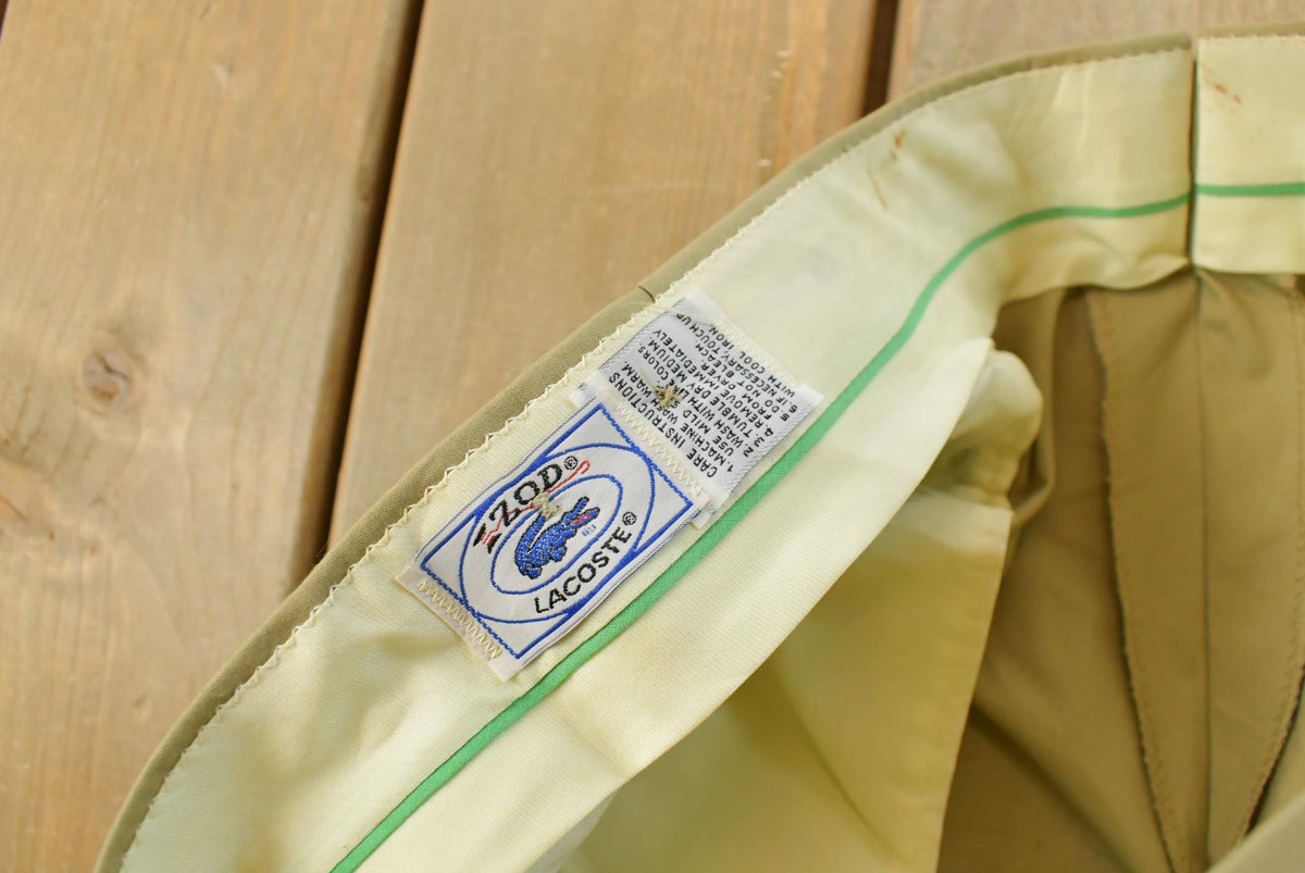 Vintage 1980s Izod Lacoste Chino Golf Pants Men's 35 x 31 from propervintagecanada
