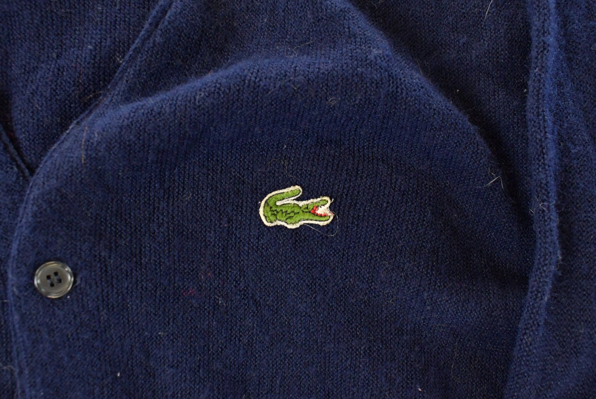 Vintage 1980s Izod Lacoste Knit Cardigan Sweater Men's Large from propervintagecanada