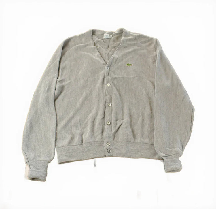 Vintage 1980s Izod Lacoste Knit Cardigan Sweater Men's Large from propervintagecanada