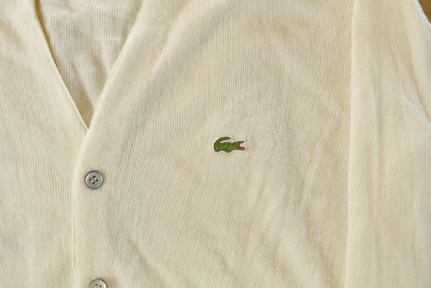 Vintage 1980s Izod Lacoste Knit Cardigan Sweater Men's Large from propervintagecanada