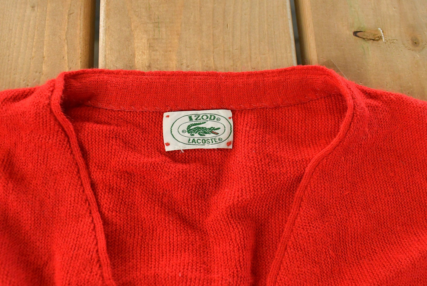 Vintage 1980s Izod Lacoste Knit Cardigan Sweater Men's Large from propervintagecanada