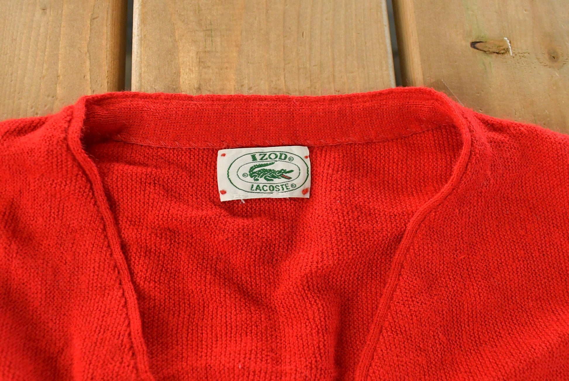 Vintage 1980s Izod Lacoste Knit Cardigan Sweater Men's Large from propervintagecanada