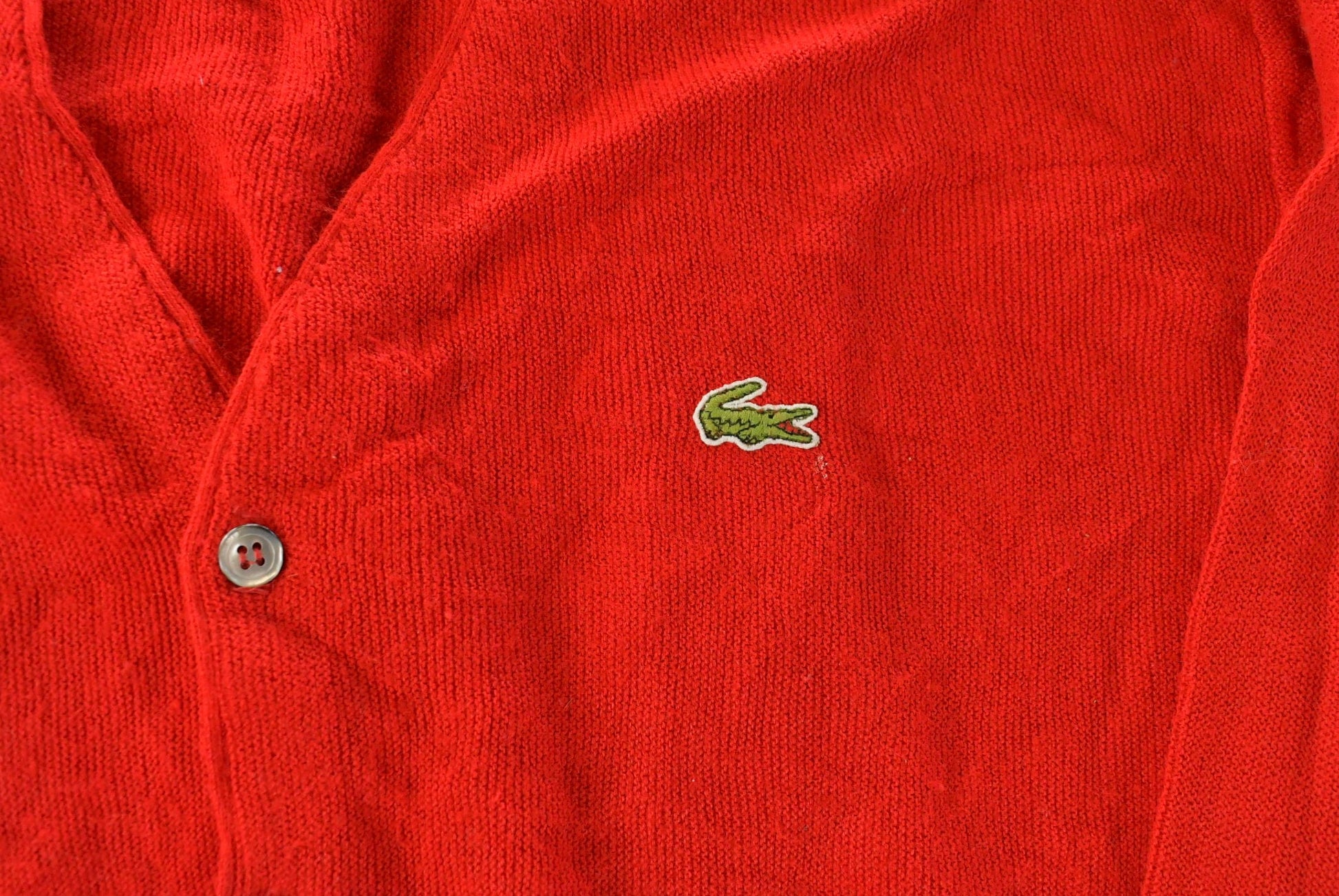 Vintage 1980s Izod Lacoste Knit Cardigan Sweater Men's Large from propervintagecanada