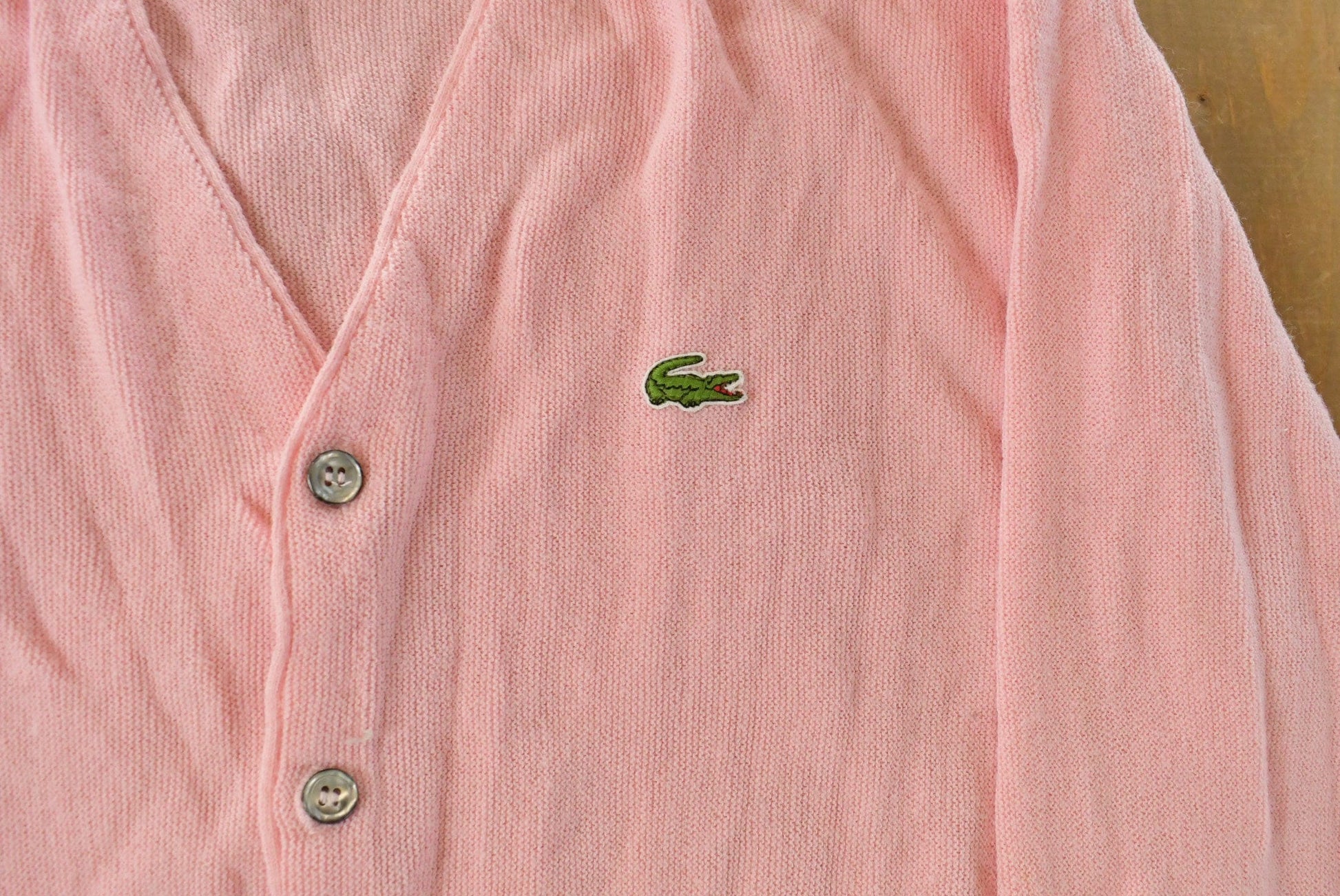 Vintage 1980s Izod Lacoste Knit Cardigan Sweater Men's Large from propervintagecanada