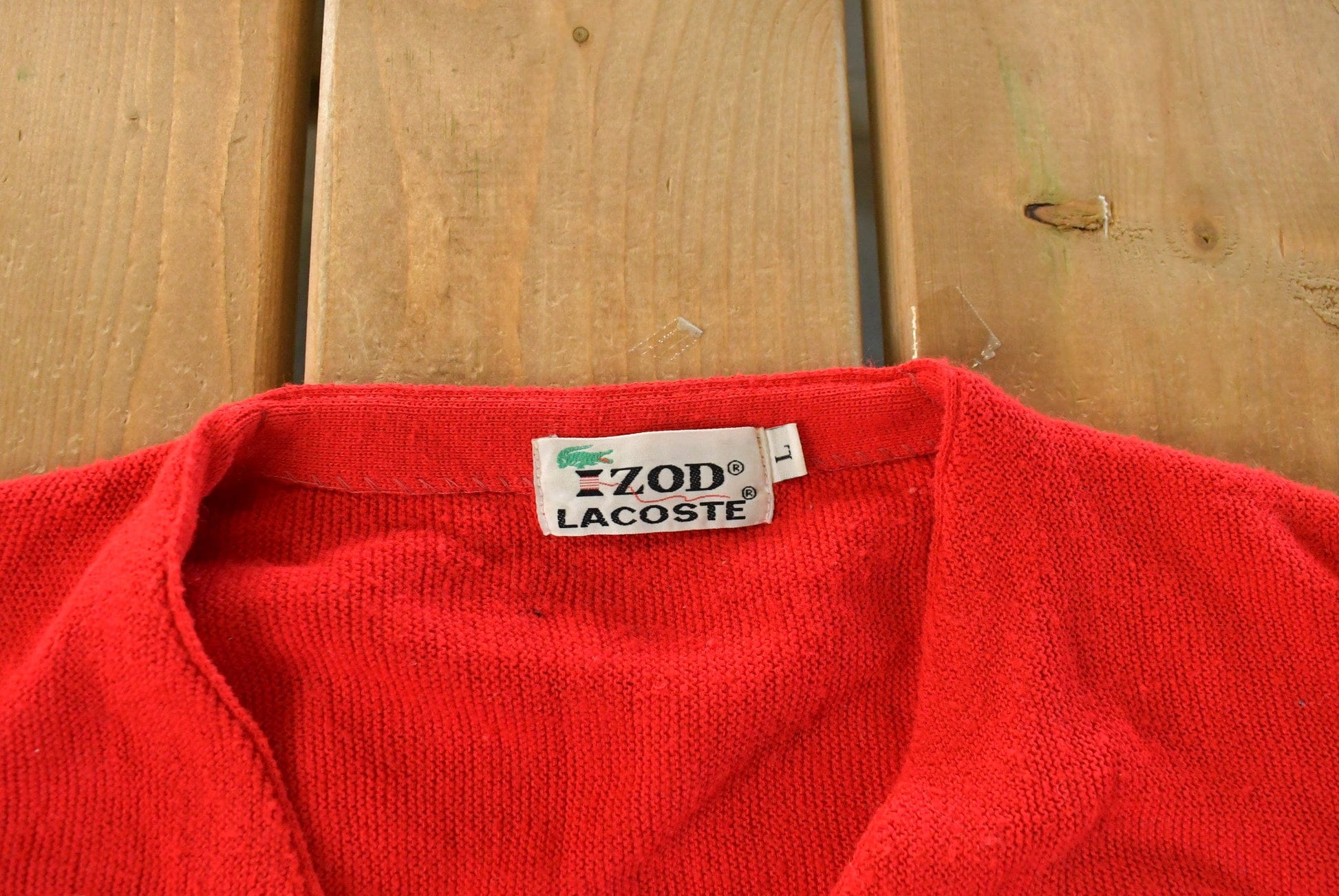 Vintage 1980s Izod Lacoste Knit Cardigan Sweater Men's Large from propervintagecanada