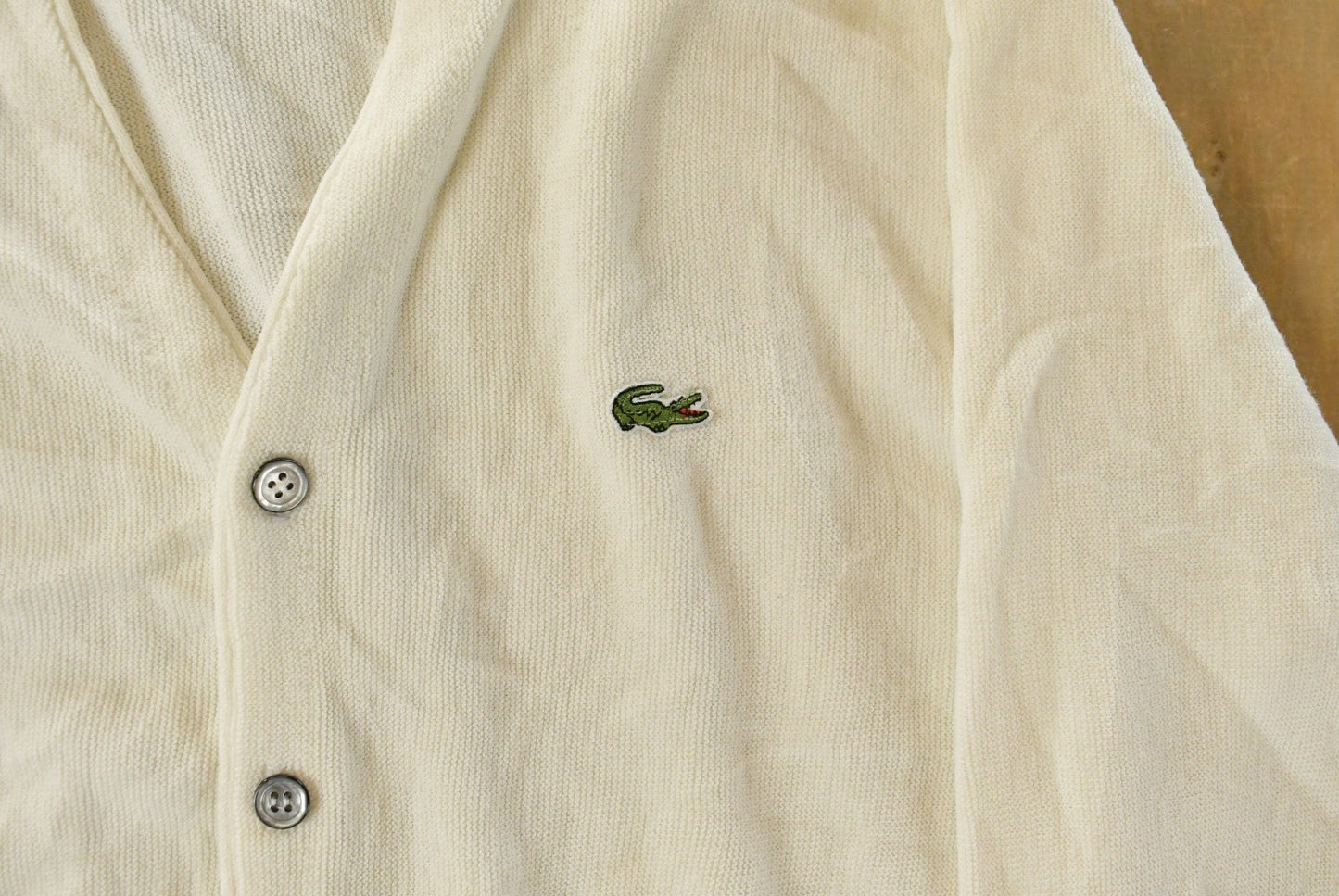 Vintage 1980s Izod Lacoste Knit Cardigan Sweater Men's Large from propervintagecanada