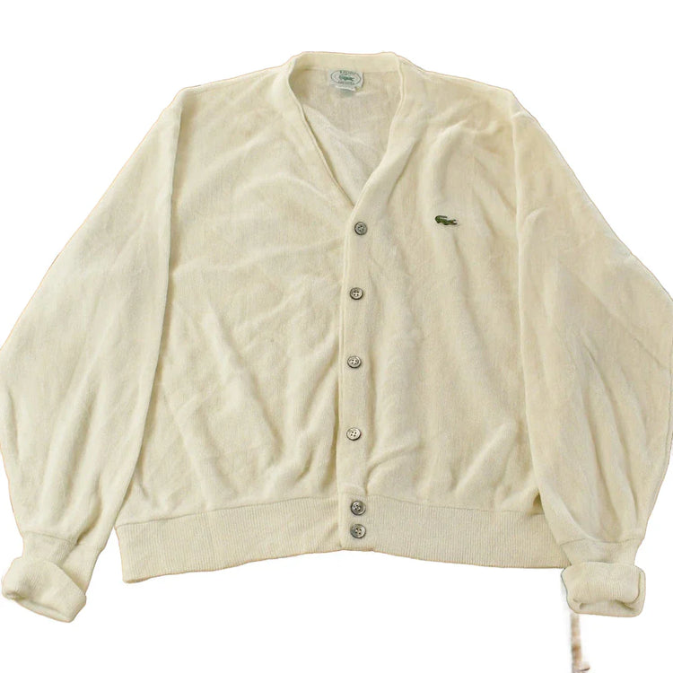 Vintage 1980s Izod Lacoste Knit Cardigan Sweater Men's Large from propervintagecanada