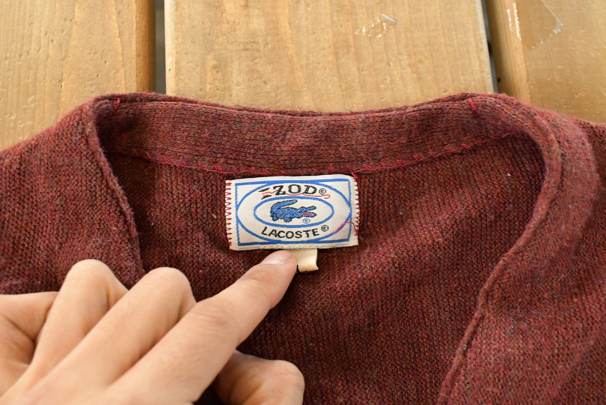 Vintage 1980s Izod Lacoste Knit Cardigan Sweater Men's Large from propervintagecanada