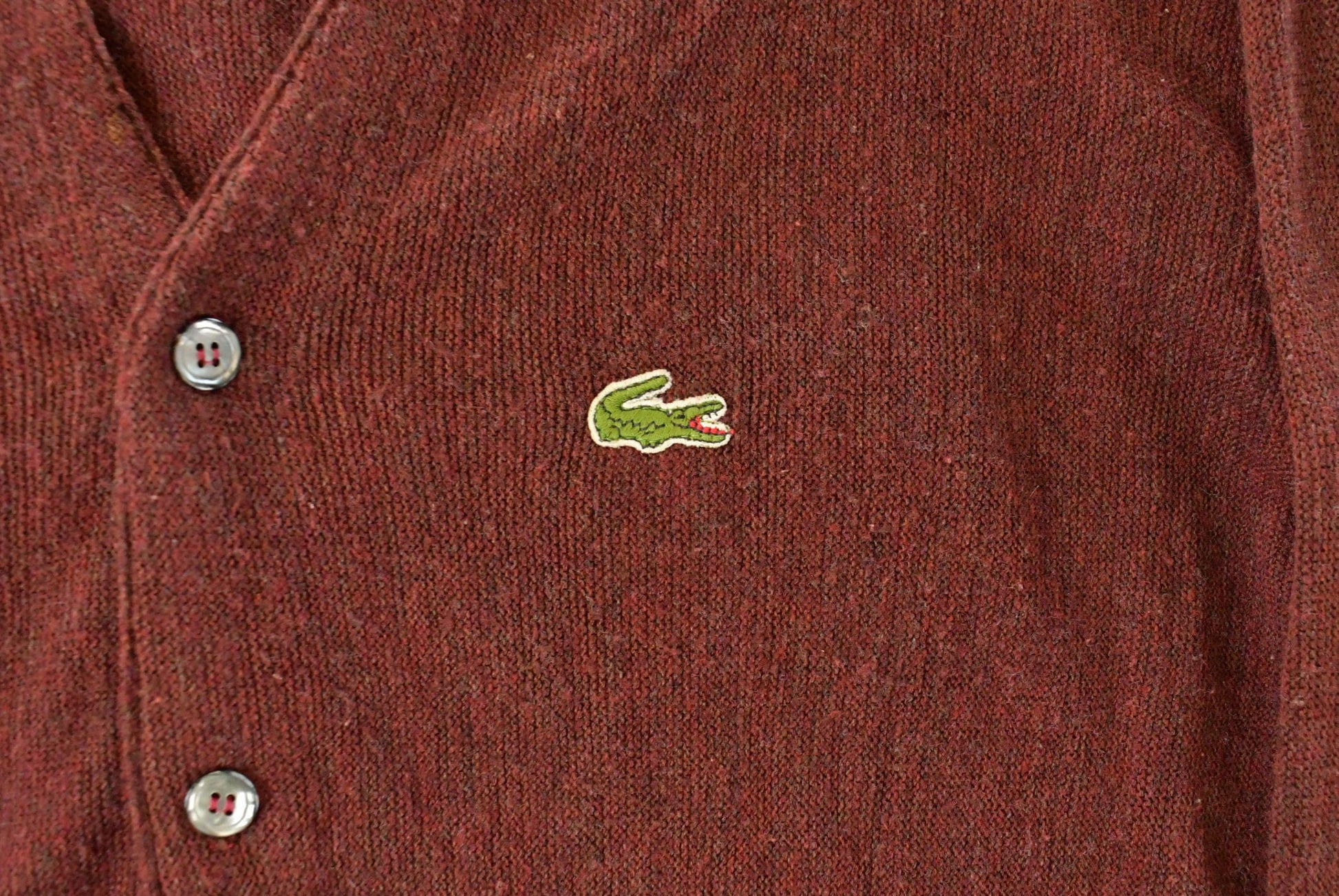 Vintage 1980s Izod Lacoste Knit Cardigan Sweater Men's Large from propervintagecanada