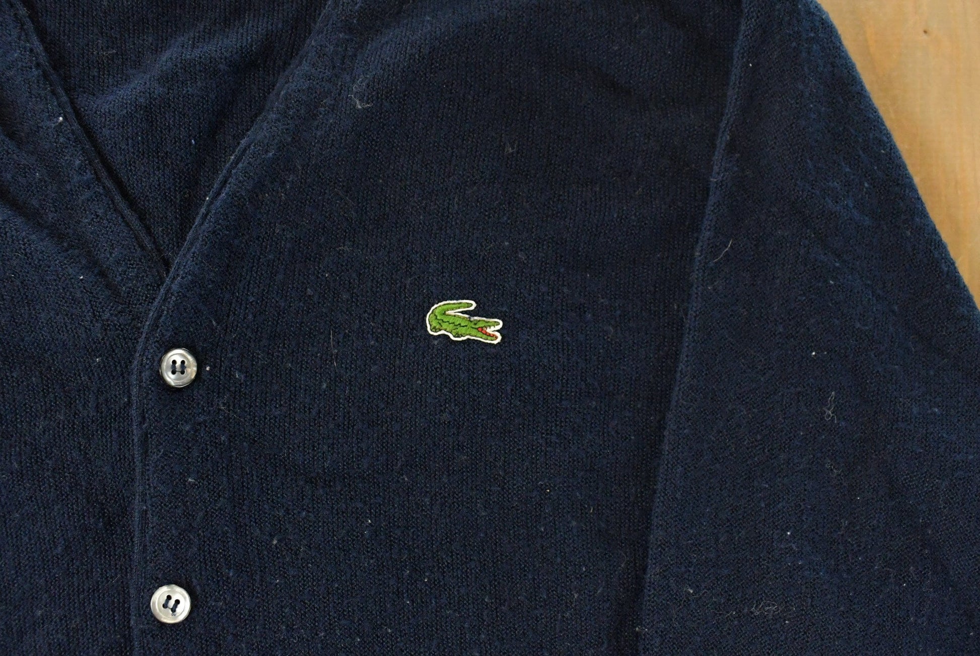 Vintage 1980s Izod Lacoste Knit Cardigan Sweater Men's Large from propervintagecanada