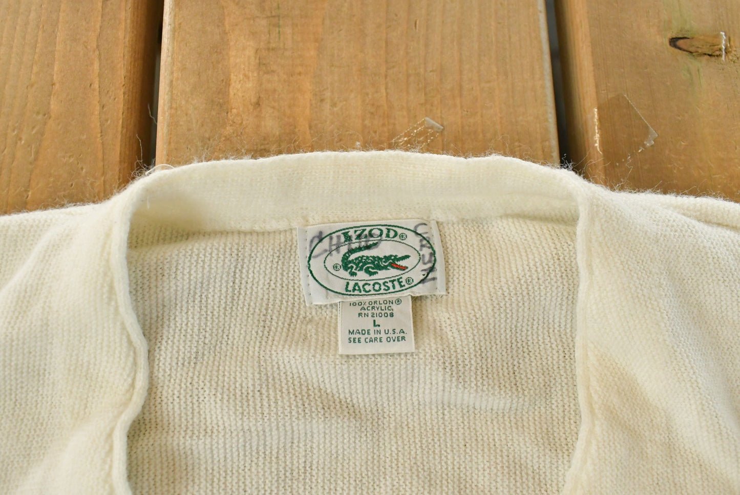 Vintage 1980s Izod Lacoste Knit Cardigan Sweater Men's Large from propervintagecanada