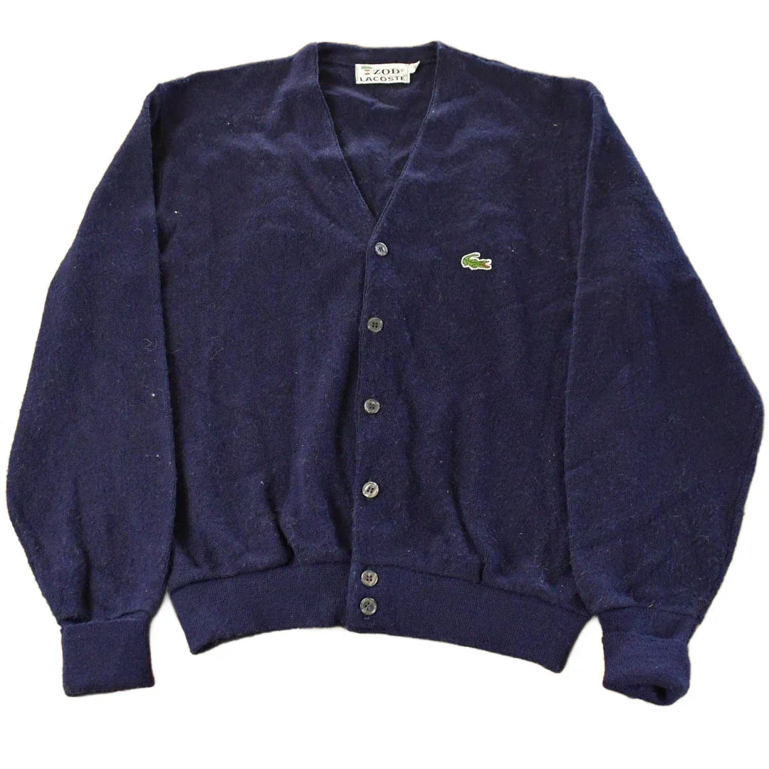 Vintage 1980s Izod Lacoste Knit Cardigan Sweater Men's Large from propervintagecanada