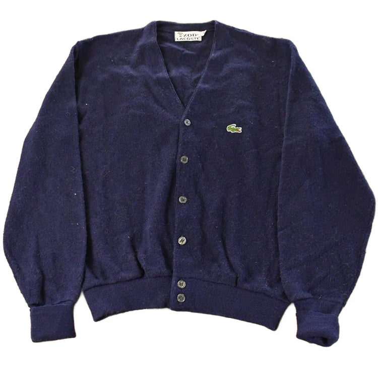 Vintage 1980s Izod Lacoste Knit Cardigan Sweater Men's Large from propervintagecanada