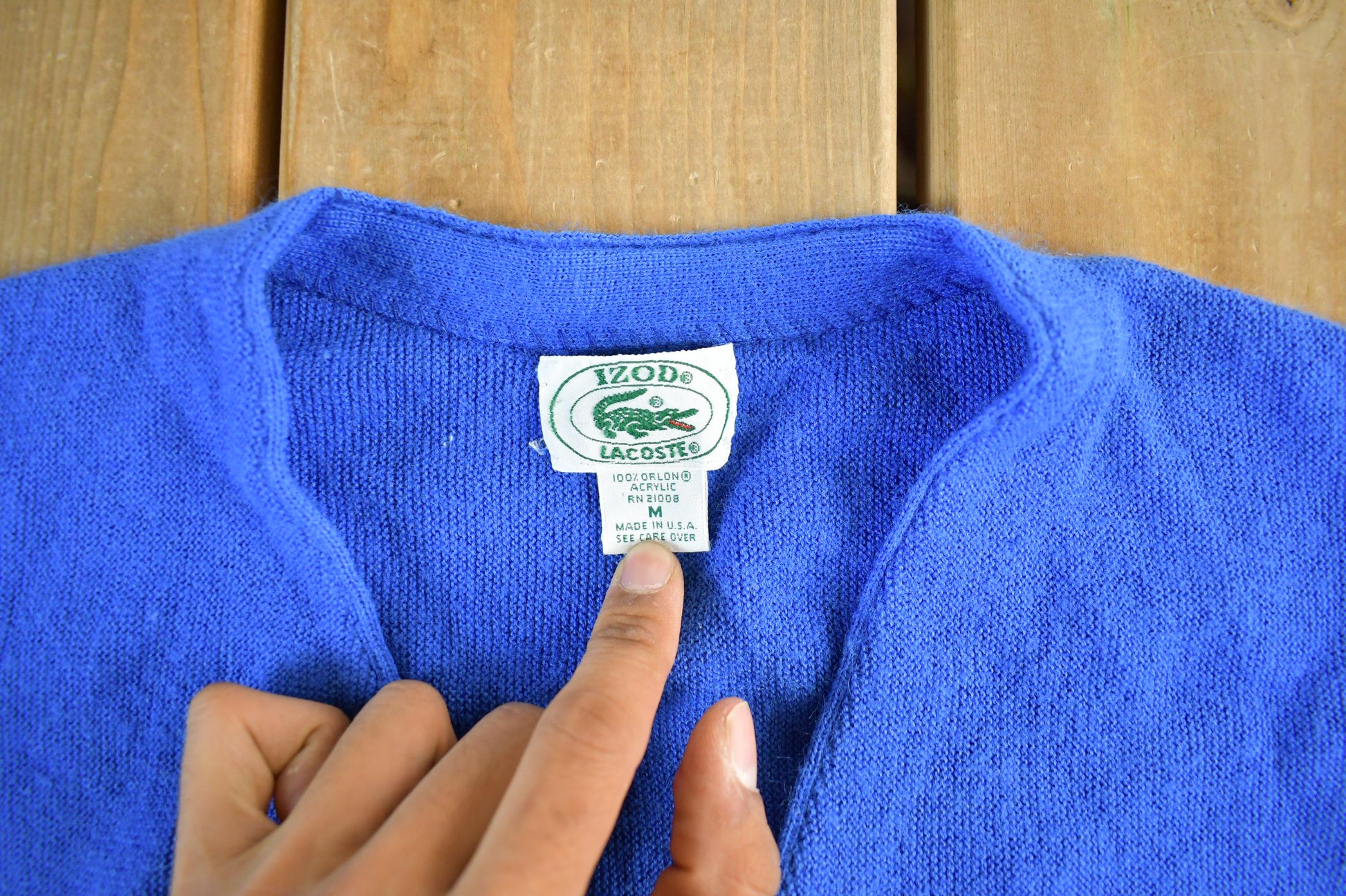 Vintage 1980s Izod Lacoste Knit Cardigan Sweater Men's M from propervintagecanada