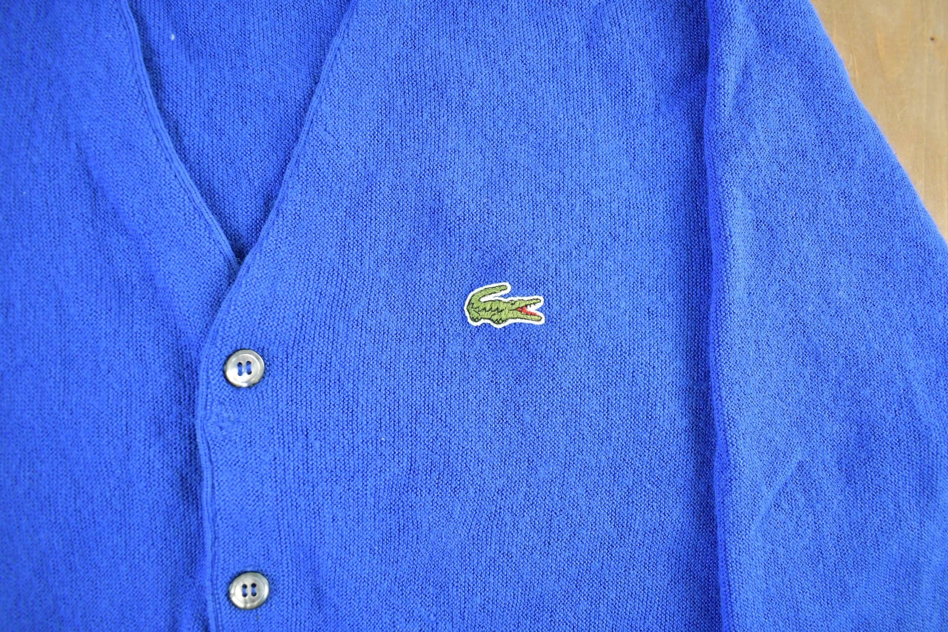 Vintage 1980s Izod Lacoste Knit Cardigan Sweater Men's M from propervintagecanada