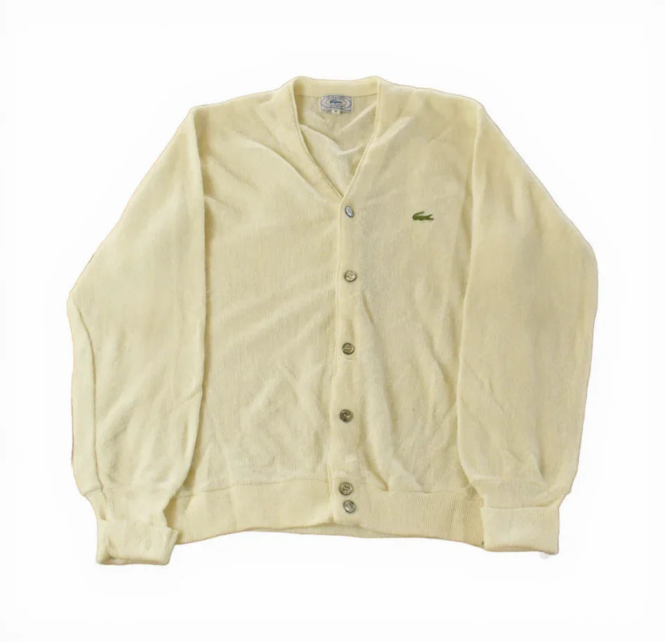 Vintage 1980s Izod Lacoste Knit Cardigan Sweater Men's Medium from propervintagecanada