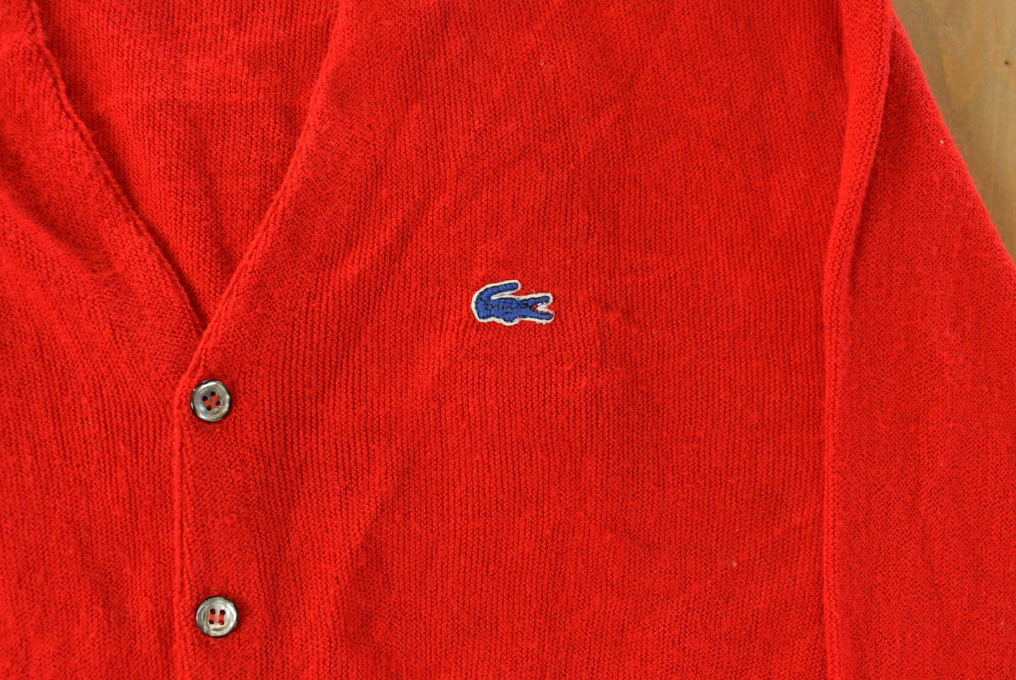 Vintage 1980s Izod Lacoste Knit Cardigan Sweater Men's Medium from propervintagecanada