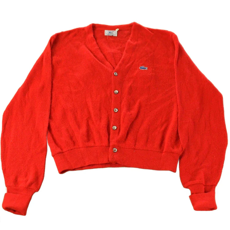 Vintage 1980s Izod Lacoste Knit Cardigan Sweater Men's Medium from propervintagecanada