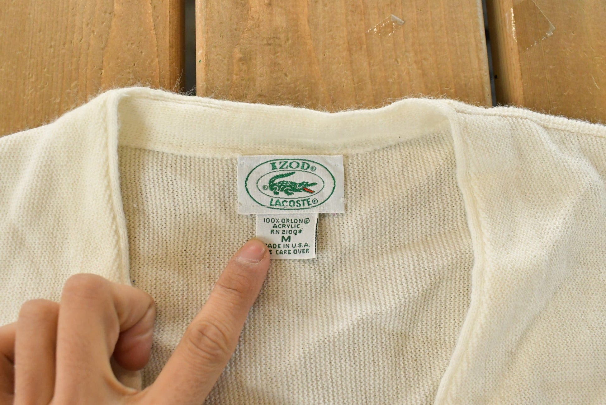Vintage 1980s Izod Lacoste Knit Cardigan Sweater Men's Medium from propervintagecanada