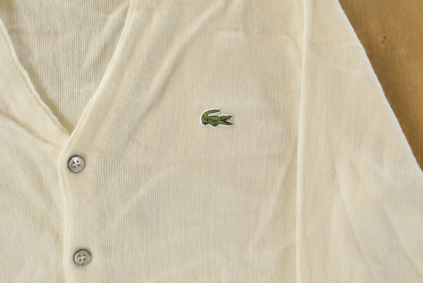 Vintage 1980s Izod Lacoste Knit Cardigan Sweater Men's Medium from propervintagecanada
