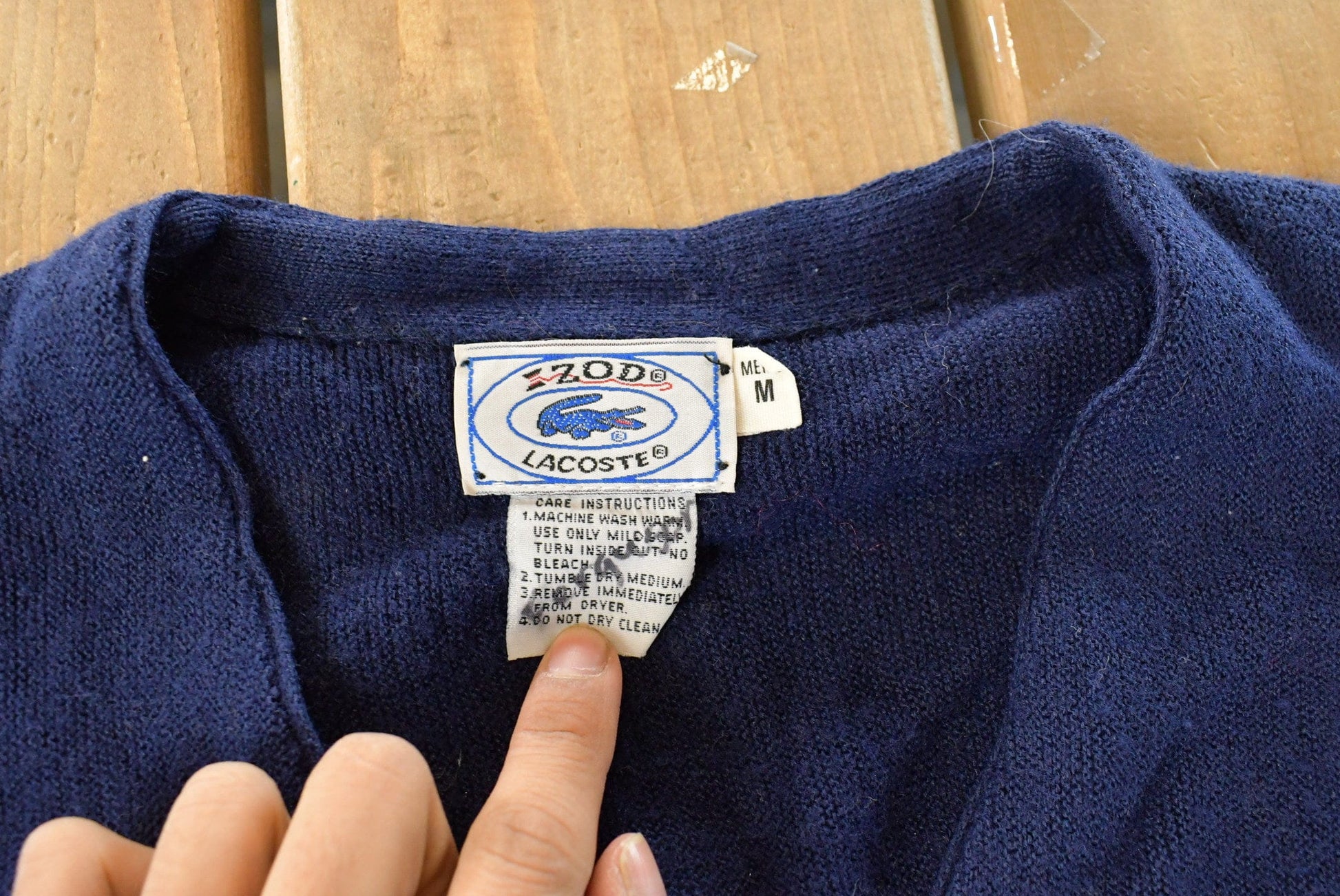 Vintage 1980s Izod Lacoste Knit Cardigan Sweater Men's Medium from propervintagecanada
